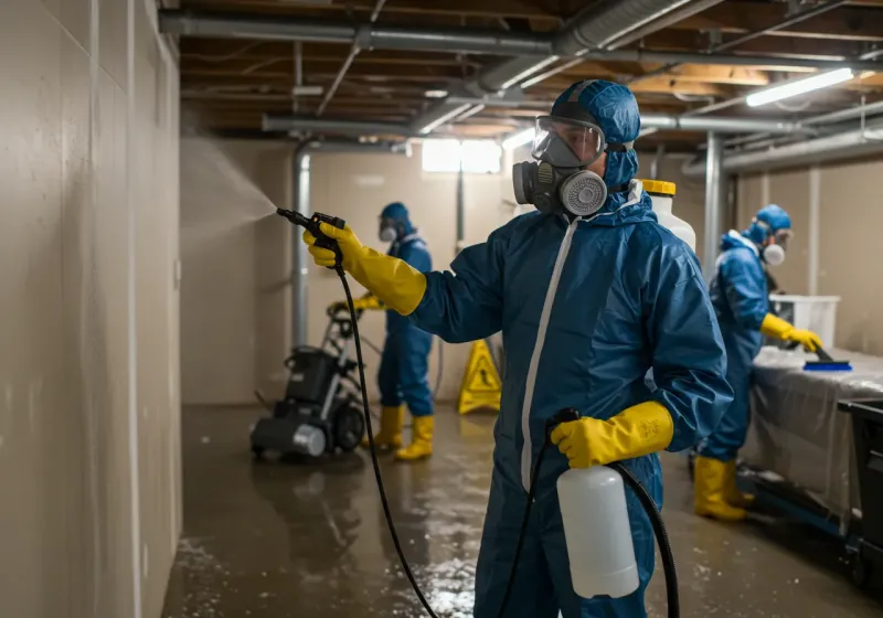 Basement Sanitization and Antimicrobial Treatment process in Heath, TX